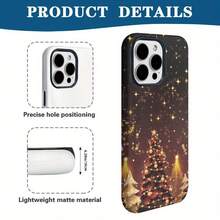 Funda para teléfono 2 en 1 con diseño de árbol, acabado mate esmerilado. Resistente, completa y compatible con phone 17 Pro, 14 y 15. Ideal para fiestas, temporadas y ocasiones especiales. Textura esmerilada, elegante y de alta calidad. Perfecta para entusiastas de la tecnología y dueños de smartphones. - Negro - Ver 5