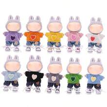 17cm 1st/2nd/3rd Generation Raboo Plush Doll Clothes, Cute Women's Casual Dress Set Suitable For Raboo Doll - Multicolor - View 2