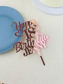 Personalized Name And Age Cake Topper Custom Happy 50th Birthday Cake Topper Anniversary, Fabulous 50, 30th 40th 60th 70th 80th Cake Topper