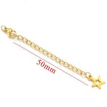 10pcs Stainless Steel Extended Tail Chain Lobster Clasp Tail Chain Bracelet Necklace Closing Extension Chain DIY Jewelry Making Accessories Bracelet Necklace - Yellow Gold - View 7