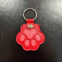 Cute Dog Paw Keychain, Cartoon Pet Hair Storage Leather Case Portable Pet Hair Memorial Keychain Pendant,Christmas,Christmas Decorations