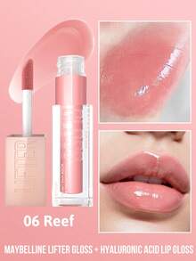 Maybelline 美寶琳豐唇唇彩 + 玻尿酸唇彩，005 花瓣色，高光澤豐唇效果，增強唇部豐盈感，持久光澤，長效保濕，提升唇形，強效光澤，長效保濕 - 06 Reef - 查看 7