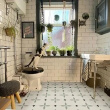 10/20 PIEZAS Baldosas de piso autoadhesivas de 20.32cm x 20.32cm, piso de vinilo impermeable, piso DIY, adecuado para baño, cocina, chimenea, casa de mascotas, escaleras, dormitorio, pared/verde/blanco/negro/verde claro