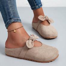 Women's Light Luxury Lazy Style Fashion Casual Half Slippers - Khaki - View 7