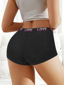 Bộ 6 món đồ lót nữ, đồ lót ngày Valentine, quần short đen cho nữ. - Nhiều màu - Xem 5