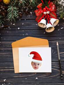 1-96pcs Customized Christmas Face Stickers | Christmas Gift Face Stickers | Gift Stickers | Customized Face Stickers | Christmas Gift | Face Stickers, Gift Stickers, Holiday Stickers, Customized Face Stickers, Face Photo Stickers - White - View 4