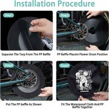 Road & Mountain Bike Disc Brake Cleaning Protection Cover Anti-Grime Guard Wheel Cover - Bicycle Washing Maintenance Tool
