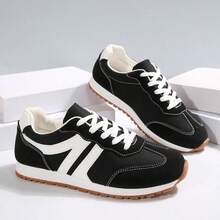 Nuevas zapatillas deportivas ligeras, informales y a la moda para correr, ideales para todas las estaciones. - Blanco y Negro - Ver 5