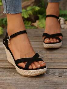 Women Platforms & Wedge Sandals - Black - View 1
