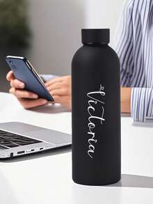 Personalized Insulated Water Bottle, Customizable Name Stainless Steel Insulated Water Bottle, Sports Water Jug, Suitable For School, Travel, Office, Gym, Simple Style, Multi-Functional, Ornamental, Reusable, Exquisite, High-Quality, Adorable, Modern, Custom,Office Decor