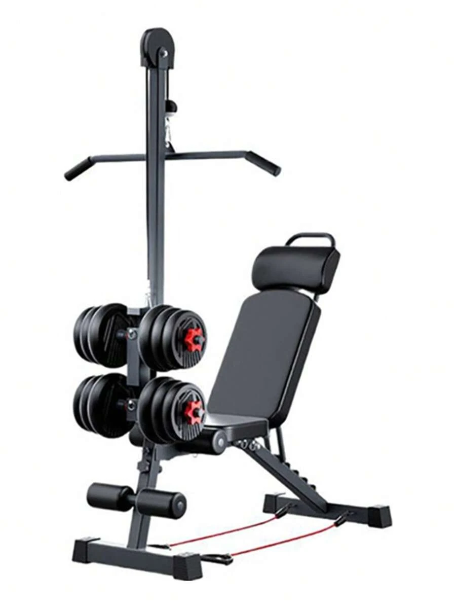 Banco Para Ejercicio Multifuncional Plegable Gym Casa - Negro - Ver 1