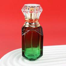30ML Perfume Spray Bottle Gradient Color High-End Refillable Glass Empty Bottle Luxurious Press - 30ML; Brown-green Gradient; Glass - View 1