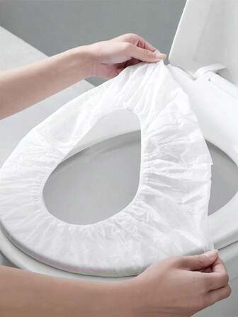 1/10/20/50pcs Disposable Travel Toilet Seat Covers - Portable Toilet Seat Covers For Travel And Hotels, Large Size Waterproof Universal Seat Cover Paper Dissolvable Bathroom Decor Fall Decor
