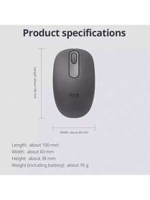 Logitech M196 人體工學滑鼠 57°傾角科學支撐 藍牙2.4G雙模無線 中小手型舒適握感 程式設計師設計師辦公室高效專用 黑色 - 黑色 - 查看 8