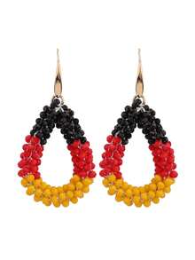 sehuoran Handcrafted Bohemian Beaded Water Drip Drop & Dangle Earrings For Women, Stainless Steel Ear Needle, Fashionable Boho Western Style Jewelry For Party And Banquet, Christmas Gift Idea, Versatile For All Seasons