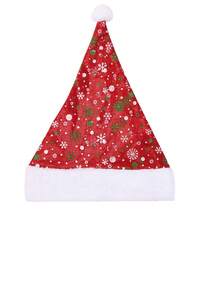 Gorro de Natal grosso, gorro de Papai Noel xadrez vermelho, decoração de Natal, gorro de Natal de pelúcia com floco de neve, decoração de Natal, decoração de inverno para o quarto, decoração de Natal para casa, presentes de Natal, decoração de Natal