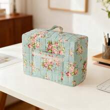 Multipurpose Sewing Bag Floral Tool Bag Large Capacity Sewing Bag Organizer Portable Totes For Home Use - Blue - View 2