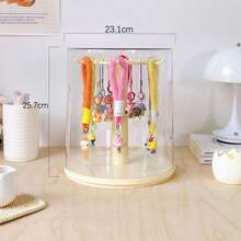 1PC Plush Dolls 360° Rotating Storage Box For La-Bubu , Acrylic Dustproof Collection Cabinet, Doll Pendant Cylindrical Rotating Display Stand, Perfect For The Monsters Plush Toys (Dolls Not Included), Plush Toy Rotating Display Case|Toy Storage Organizer,Toy Display Case,The Perfect Christmas Party Gift - Multicolor - View 8