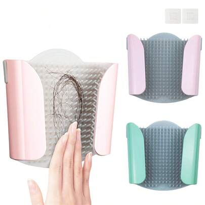 Shower Hair Catcher Wall, Hair Trap For Shower Drain, Drain Protector & Hair Collector, Prevents Clogged Drains, Easy To Clean, Removable, Ideal For Bathtub & Bathroom