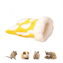 ITANDME Hamster Schlafsack Mini Meerschweinchen Versteck Eichhörnchen Schlafkäfig Rennmaus Bett Kastanien Versteck Hamster Baumwollnest Hamster Bett Hamster Bett Plüschtiere