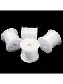 1 Roll Non-Elastic Beaded Transparent Thread Thin Invisible Crystal Rope For DIY Hand-Wearing Weaving Ring Fishing Line Bracelet Necklace Jewelry Making Supplies - White - View 2