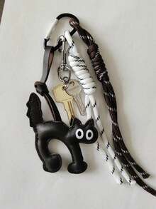 Chaveiros estilo Baddie, incluindo chaveiro, chaveiro estilo pretzel, chaveiro ábaco, chaveiro de gato de olhos grandes, pulseira decorativa com nó de corda, adequado para mulheres, meninas, escritório, escola, pequenos presentes, para realçar seu estilo, acessórios para chaveiros de corda trançada para casal