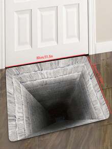 1pc New 3D Optical Illusion Doormat - Endless Fun Design, Christmas Gift, Suitable For Living Room, Bedroom, Indoor - Machine Washable - Flannel Material, Soft Wrap, Skin-Friendly, No Balls, Slightly Water-Resistant Easy Care, Odorless - Ideal For Home Decor, Room Decor, Living Room Carpet, Bedroom Carpet, Bathroom Carpet, Kitchen Carpet, Area Rug, Hotel Decor - Area Rug, All Season Use