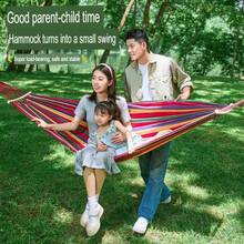 1 pieza Hamaca de lona gruesa antivuelco para exteriores, columpio resistente y portátil apto para camping, patio, jardín o interior, fácil de almacenar y transportar
