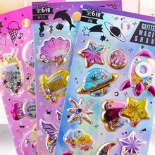 1PC/3PCS/6PCS Random Color DIY 3D Creative Decorative Stickers For Gift, Back To School