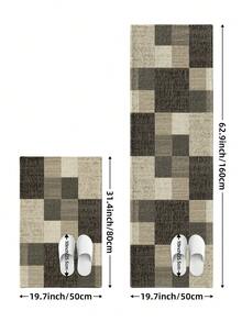 DAJIANG 1 件加厚绒面门垫，底部防滑，舒适地垫，适用于入口/走廊/厨房，可机洗，易于清洁，家居装饰，适合秋季、冬季、节假日、玄关、卧室、感恩节、圣诞节等场合。 - 彩色 - 查看 3