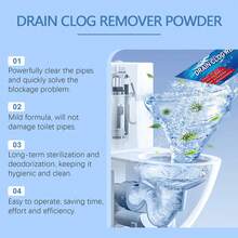 JUE FISH Toilet Clean Powder Household Drain Cleaner Deodorant Eliminate Odor Prevent Blockage Removing Stubborn Dirt Urine Stains Toilet Sink Drain Cleaner - 白色 - 查看 7