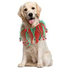 Dogs Christmas Outfits Fashionable Adjustable Star Hat With Scarf For Small Medium Large Dogs - Green - View 2