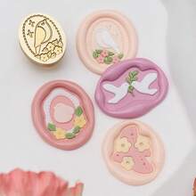 Cute Animal Series Wax Seal Stamps - Perfect For Love Letters, Invitations, Holiday Cards, Journals, Scrapbooking, DIY Crafts - Gold - View 3