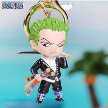 TOEI ANIMATION 1 件海贼王官方授权 2 种款式可选节日钥匙扣盲盒路飞佐罗动感十足的动漫万圣节圣诞节礼物收藏装饰酷炫时尚 3D 设计季节性礼物