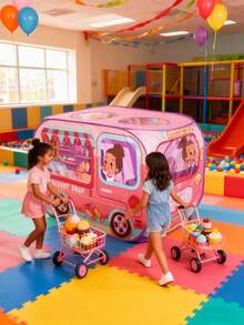 1 szt. składany namiot do zabawy w kształcie samochodu deserowego, odpowiedni do użytku wewnątrz i na zewnątrz, namiot dziecięcy, kolorowy i wytrzymały materiał poliestrowy, łatwy w montażu i przenośny – idealny do zabawy dla chłopców i dziewcząt na kempingu, pikniku i rekreacji na świeżym powietrzu – idealny prezent na urodziny, Boże Narodzenie, Halloween, Wielkanoc, plac zabaw na kempingu | Namiot zabaw | Wytrzymały domek do zabawy