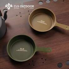 1pc Outdoor Snow Shovel Egg Pan, Non-Stick Flat Skillet, Camping Cookware - Multicolor - View 10