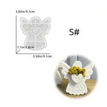 DIY Angel Scented Candle Silicone Mold, 3D Angel Statue Plaster Mold With Wings And Dress, Cute Angel Mold - White - View 7