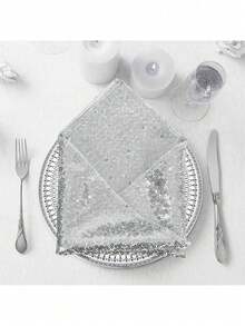 1 bucată față de masă cu sclipici auriu/argintiu, husă de masă metalică strălucitoare pentru petrecere de aniversare, Halloween, nuntă, decor pentru banchete la hotel, stil nordic