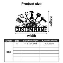 1pc Personalized Hair Dresser Name Sign, Hair Salon Metal Sign, Custom Hair Stylist Metal Wall Art, Barber Shop Metal Wall Decor, Hair Stylist Gift - 彩色 - 查看 27