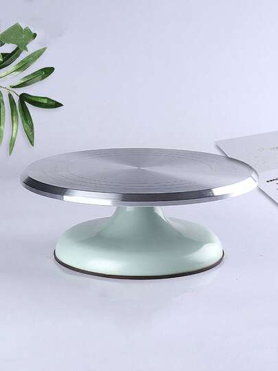 Piatto rotante in lega di alluminio da 10 pollici per decorazione torte, supporto per lisciare la glassa, tavolo da pasticceria e decorazione, cuscinetti ad alta precisione per una rotazione silenziosa e fluida