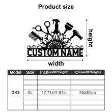 1pc Personalized Hair Dresser Name Sign, Hair Salon Metal Sign, Custom Hair Stylist Metal Wall Art, Barber Shop Metal Wall Decor, Hair Stylist Gift - 彩色 - 查看 29