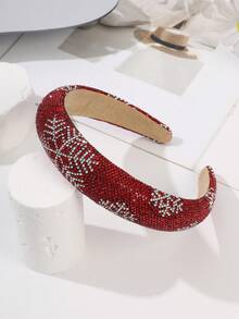 1 Stück Weihnachtsparty Dekoration lässiger Schneeflocken Haarreif komplett mit Strass, Schönheit, Haarband, Haarreifen für Frauen