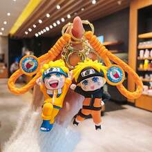 bandai 1 件钥匙扣 - 动漫人物包饰，饰有佐助、卡卡西、水门、鼬，非常适合背包、钱包、汽车钥匙、钱包链、角色扮演活动、生日派对礼物、动漫迷礼物、日本漫画收藏品