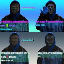 áscara LED para niños y adultos,áscara de regalo LED de Halloween con sensor de gestos, 50 opciones de cara - Recargable-básico - Ver 5