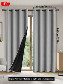 1 pièce/2 pièces Rideau de fenêtre isolant thermique et anti-rayonnement solaire avec doublure isolante enduite, convient pour le salon, la chambre à coucher, la cuisine, la salle de bain, la décoration de la maison, la décoration de la pièce - Gris - Voir 18