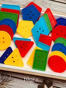 20pcs Colorful Geometric DIY Buttons - Large Plastic Craft Decorations, Shapeable, Suitable For Creative Projects, Cute Asymmetrical Design, Fun DIY Activity With Multiple Holes, Craft Buttons For Saudi Arabia's National Day, Parties, Weddings, Christmas, Halloween, Mother's Day, Family, Dining, Dorm, Office, Company, Outdoor, Kitchen, Bathroom, Home, Home Goods, School, Students, Dorm Supplies, Camping, Travel