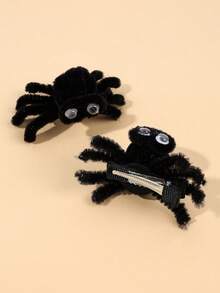 2 pezzi Fermagli per capelli a forma di ragno stile gotico punk per ragazze, fiocco per capelli nero per Ognissanti, accessori per capelli per feste di Ognissanti, regalo perfetto di Ognissanti per ragazze, accessori per capelli