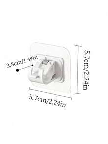 6PCS Curtain Rod Hooks Brackets,Self-Adhesive Curtain Rod Brackets,Adjustable Curtain Rod Hooks, Expandable Curtain Rod Clips, No Drill Adhesive Mounting For Hotel And Home Use, Easy Install Curtain Hanger Clips - Multicolor - View 11