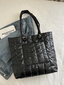 Einfarbige, leichte Collegetasche im Studentenstil mit großer Kapazität für Ausflüge, Schwestern, beste Freundinnen