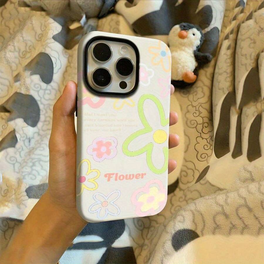 Una película floral verde dos en uno esmerilada para teléfono diseñada para 16 Pro, compatible con 12/13/14/15 Pro. Cuenta con una sensación premium, resistencia a caídas, textura esmerilada, diseños de dibujos animados (13) y estilos (12). El nuevo modelo XR tiene una cámara con lente elevada, lo que garantiza durabilidad y una mejor calidad de imagen. - Colores mixtos 1 - Ver 1